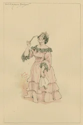 Mrs Bayham Badger, c.1920s (caneta e tinta com wc no papel)